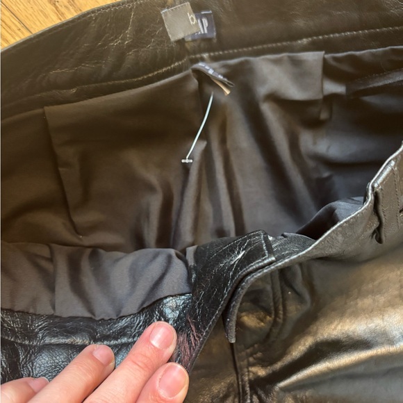 GAP Black Leather Y2K bootcut size 8 vintage - Picture 3 of 5
